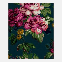 Joules Invite Floral Peacock Wallpaper