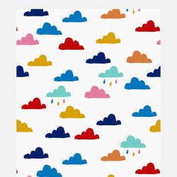 Joules Whatever the Weather White/Rainbow Wallpaper