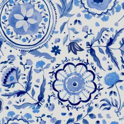 Joules Festival Flowers Blue Wallpaper