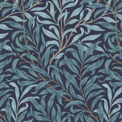 William Morris At Home Willow Bough Deep Blues Wallpaper