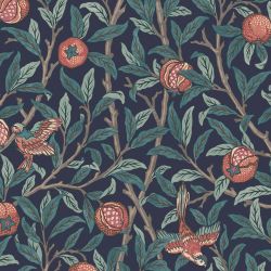 William Morris At Home Bird & Pomegranate Navy Blue Wallpaper