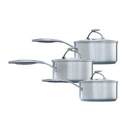 Circulon Stainless Induction 3pce set with Hybrid Nonstick