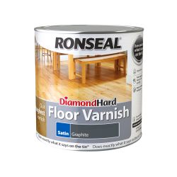 Ronseal Diamond Hard Floor Varnish Graphite Satin 2.5L