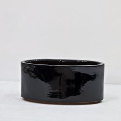 CAMBRIDGE GLAZED TROUGH BLACK 46CM