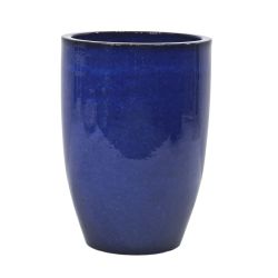 CAMBRIDGE GLAZED TALL POT 27CM BLUE