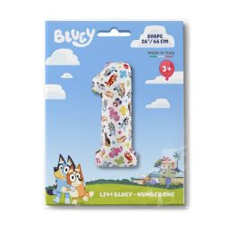 Bluey Number 1 Foil Balloon 26"