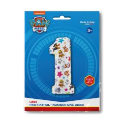 Paw Patrol Number 1 Foil Balloon 26"