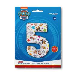 Paw Patrol Number 5 Foil Balloon 26"