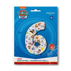 Paw Patrol Number 6 Foil Balloon 26"