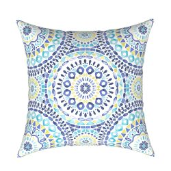 Blue Mosaic Pattern Cushion
