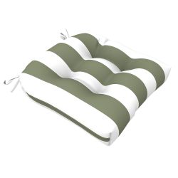 Khaki Stripe Pattern Seat Cushion