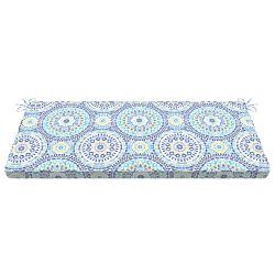 Blue Mosaic Pattern Bench Cushion