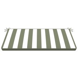 Khaki Stripe Pattern Bench Cushion