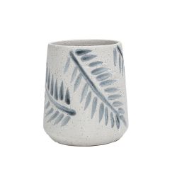Blue Leaf Ceramic Tumbler