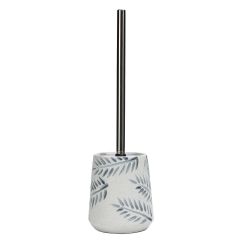 Blue Leaf Ceramic Toiletbrush Holder