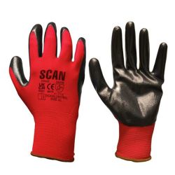 Nitrile Coated Knitted Gloves - L (Size 9)