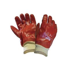 PVC Knitwrist Gloves - L (Size 9)