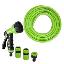15m Garden Hose Set with Multi Pattern Nozzle