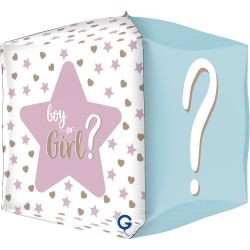 Supershape Foil Balloon Gender Reveal Square