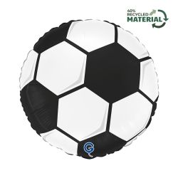 Standard Foil Balloon Soccer Ball White
