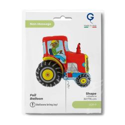 Standard Foil Balloon Tractor Red