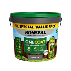 Ronseal One Coat Shed & Fence Protector Charcoal Grey 12L