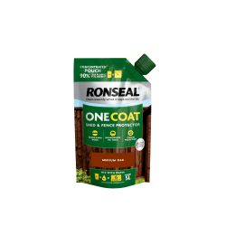 Ronseal One Coat Shed & Fence Protector Refill Pouch Medium Oak 950Ml