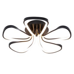 Cascade Lighting Brien 5 Petals Led Flush Black