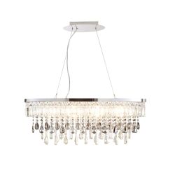 Cascade Lighting Clovelly Diner Pendant Clear Smoke Champagne