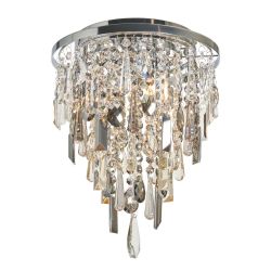 Cascade Lighting Clovelly Flush Clear Smoke Champagne