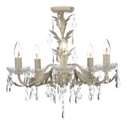 Cascade Lighting Bewley 5Lt Flush Cream