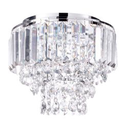 Cascade Lighting Grove Flush 30Cm Ceiling Light Chrome