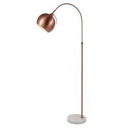 Cascade Lighting Rowen Curved Floor Lamp Copper