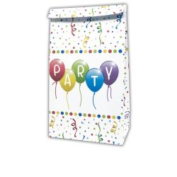 Happy Birthday Balloon Plastic Party Bags 4 Pack
