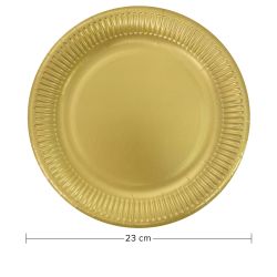 Metallic Gold Party Plates 8 Pack