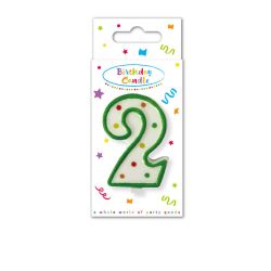Number 2 Dotted Birthday Candle