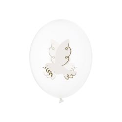 Dove Latex Balloons 6 Pack Assorted