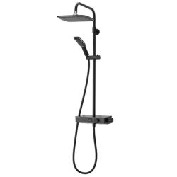 Triton Push Button Bar Diverter Mixer Shower - Black