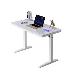 Electric Height Adjustable Glass Desk 118x120x60 cm