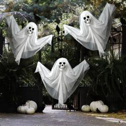 Halloween 60Cm Flying Ghost Decoration 3Pk