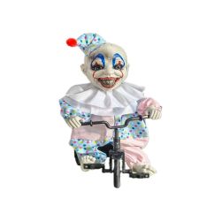 Halloween 43Cm Halloween Animated Riding Bicycle Clow With Music