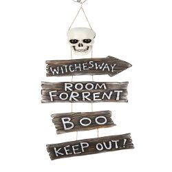 Halloween 105Cm Hanging Signs With Animated Eyes And Sound
