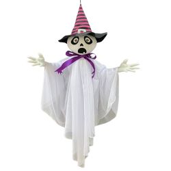 Halloween 100Cm Hanging Animated Ghost With Light And Sound