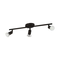 EGLO Buzz-LED Black Steel 3 Light Spotlight