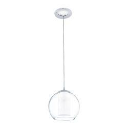 EGLO Bolsano Clear And White Glass 1 Light Ceiling Fitting