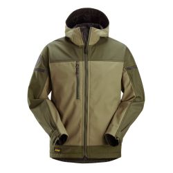 Snickers Hooded SoftShell Stretch Jacket Khaki