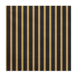 Stripes Napkins Gold 20 Piece