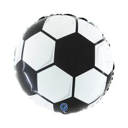 Soccer Ball 18" Foil Balloon White