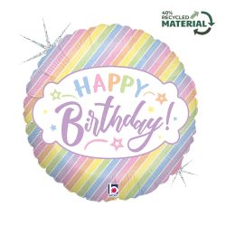 Happy Birthday Foil Balloon Pastel