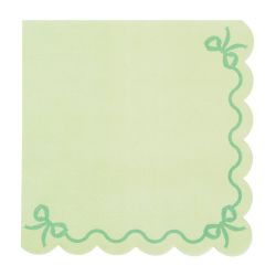 Ruffled Green Napkins 12 Piece